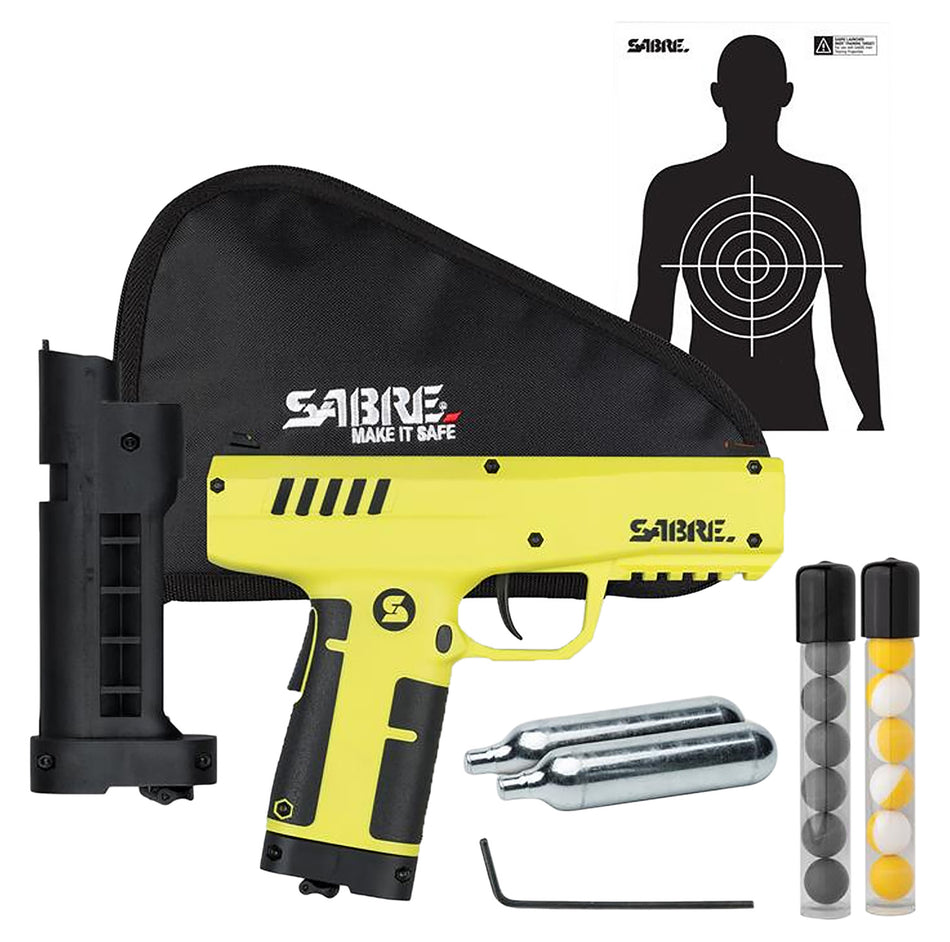 Sabre Compact Projectile Launcher SLPIC2 175 ft Range Black/Yellow CA Legal