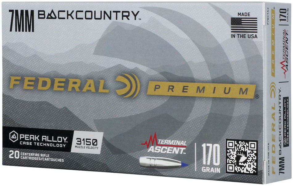 Federal 7mm Backcountry Rifle Ammo Backcountry Polymer Tip PolyTip 170 grain 