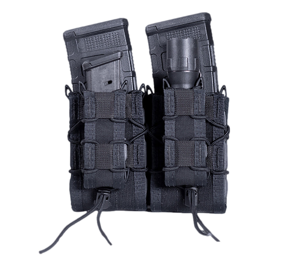 High Speed Gear 11DD02BK Double Decker TACO Black MOLLE Mag Carrier