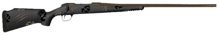Fierce Firearms TWTROG65PRC22BT Twisted TI Rogue 6.5 PRC 22" Black Cerakote Steel Threaded Barrel, Drilled & Tapped Titanium Receiver, LR Negative Comb Trophy Camo Carbon Fiber Stock