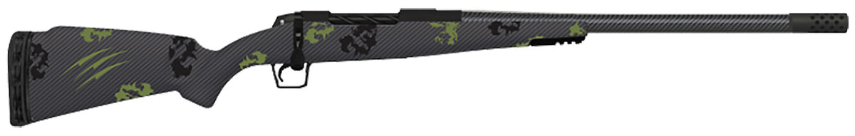 Fierce Firearms TWTROG65PRC24BF Twisted TI Rogue 6.5 PRC 24" Black Cerakote Steel Threaded Barrel, Black Cerakote Drilled & Tapped Titanium Receiver, LR Negative Comb Forest Camo Carbon Fiber Stock