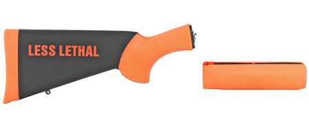 Hogue 08742 Remington 870 OverMolded Less Lethal Black Orange Finish