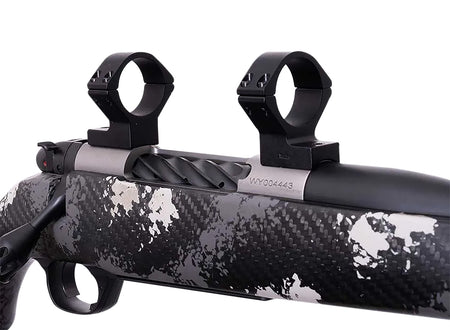 Weatherby TRBVLAS3 Matte Black Alloy 30mm Tube Scope Ring Combo for Mark V Standard 6-Lug Action