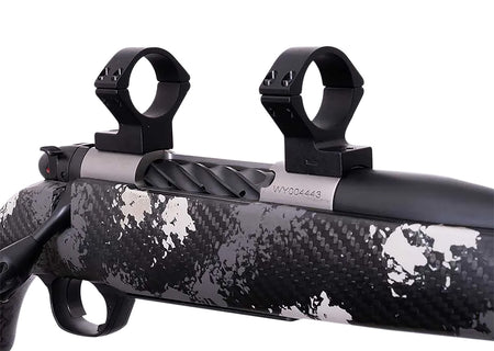 Weatherby W940705 Matte Black Alloy 1-Inch Tube Scope Ring Combo for Mark V Magnum 9-Lug Action