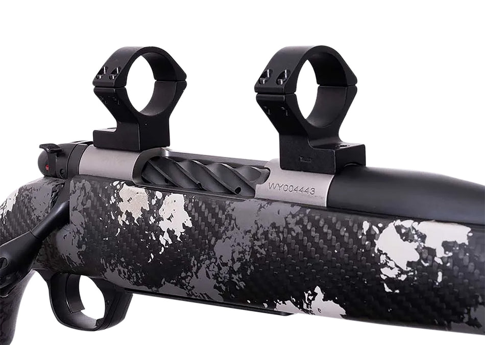 Weatherby W940705 Matte Black Alloy 1-Inch Tube Scope Ring Combo for Mark V Magnum 9-Lug Action