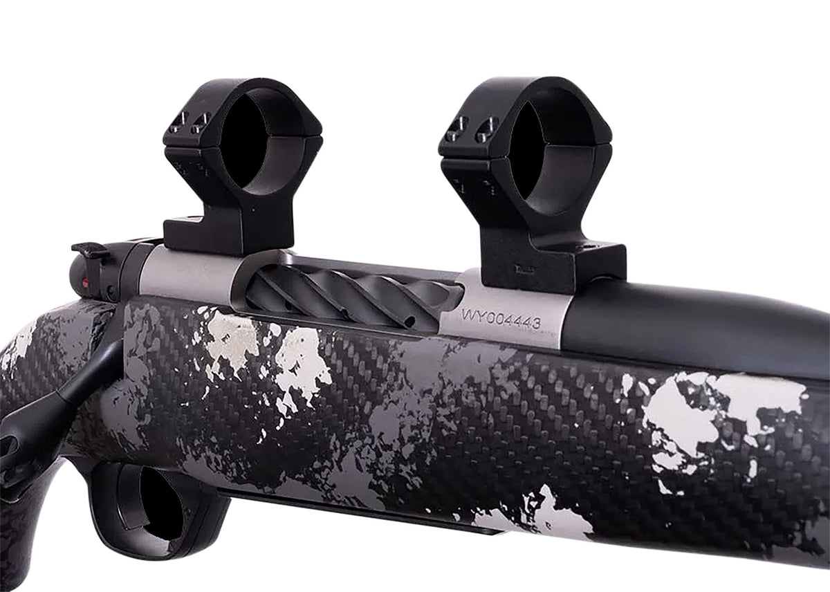 Weatherby W740705 Matte Black Alloy 30mm Tube Scope Ring Combo for Mark V Magnum 9-Lug Action