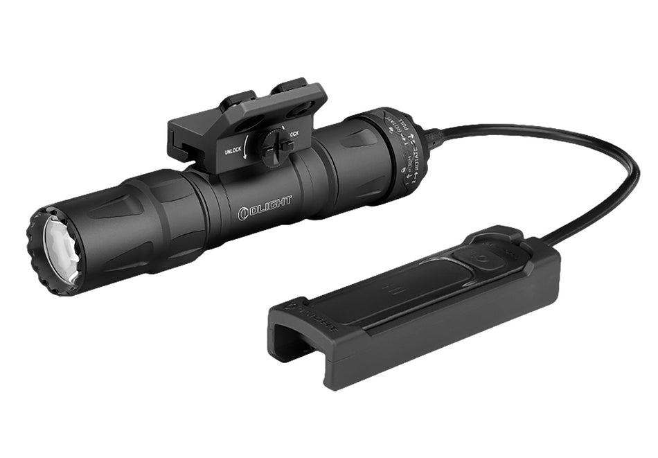 Olight ODINSMMTBK Odin S M-Lok Matte Black 1,500 Lumen Rail-Mount Tactical Light 250m