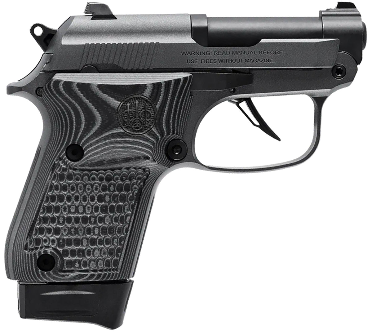 Beretta USA J20X22R8M2 20X Bobcat You're On Your Own 22 LR 8+1 2.40" Black Steel Barrel, Silver Cerakote ELS/Serrated Steel Slide, Black Polymer Frame w/Beavertail, Helica Texture Grip