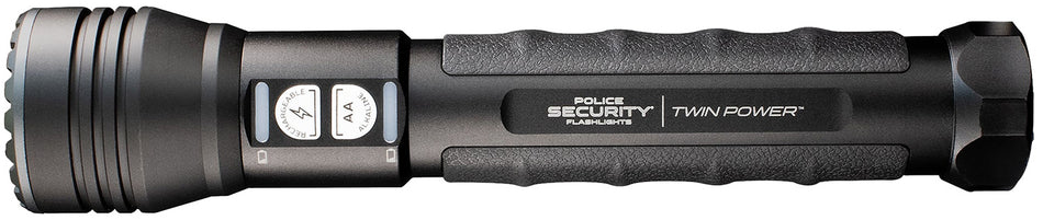 Police Security 97742 Twin Power Long Throw 1000 Lumen Flashlight Black