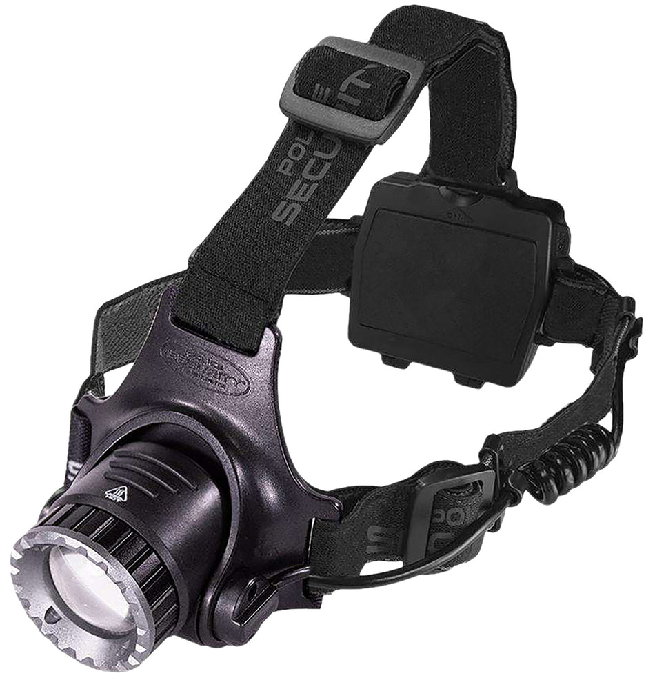 Police Security 97745 Long Throw Headlamp Black 470 Lumens 500 Meter Beam Distance