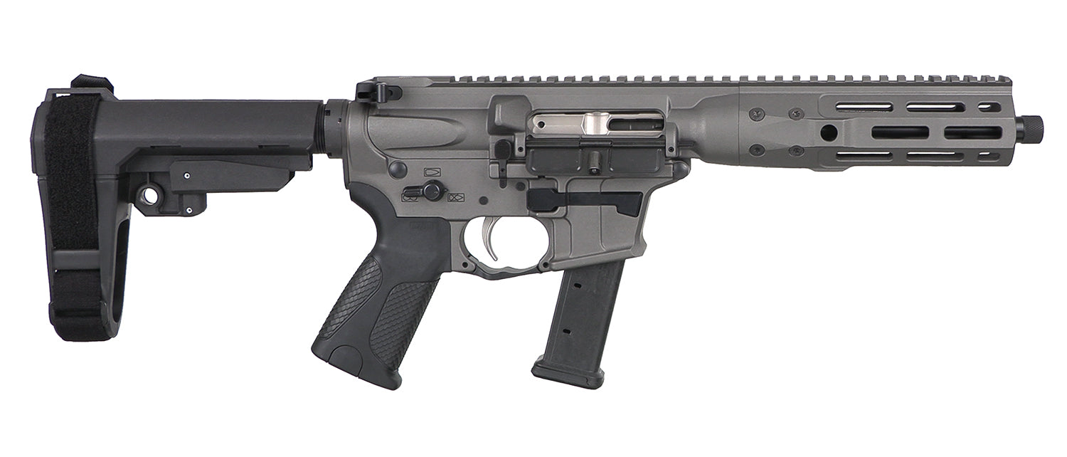 LWRC ICP9TG8SBA3 IC-9 9mm Luger 8.50" 33+1 Black Nitride Threaded Barrel, Tungsten Anodized Aluminum Picatinny Rail Receiver, SB Tactical SBA3 Brace, LWRC Ultra Combat Grip, Ambidextrous