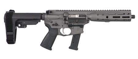 LWRC IC-9 9mm Luger Pistol - Tungsten Finish, 8.50" Threaded Barrel, SB Tactical SBA3 Brace, Ambidextrous (ICP9TG8SBA3)