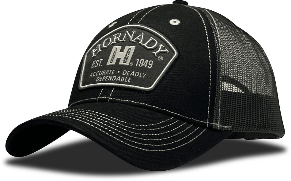 Hornady 32790 Black Trucker Hat Hornady Logo Patch