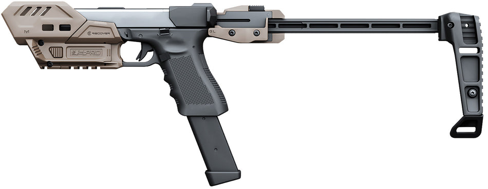 Recover Tactical S-Pro Basic Glock Conversion Kit with Stabilizer MLOK Tan SPROGB02