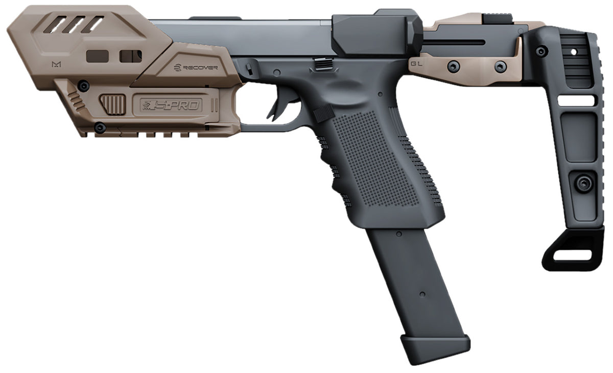 Recover Tactical S-Pro MG Glock Conversion Kit with Stabilizer MLOK Tan SPROMGB02