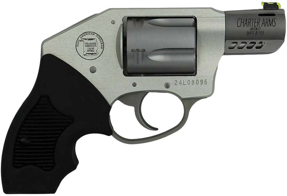 Charter Arms Off Duty Coyote .380 ACP Revolver, 5-Shot, 2" Ported Stainless Barrel & Cylinder, Black Rubber Grip