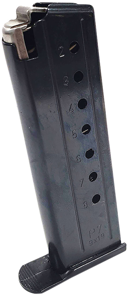 H&K P7PSP 9mm Luger 8rd Black Steel Magazine