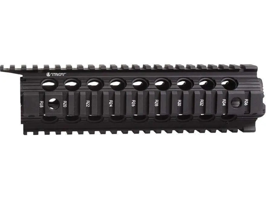 Troy 9" Mid Length Enhanced Drop-In BattleRail Handguard Black