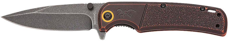 Browning Buckmark Slim Wash Knife Orange and Black 003220581