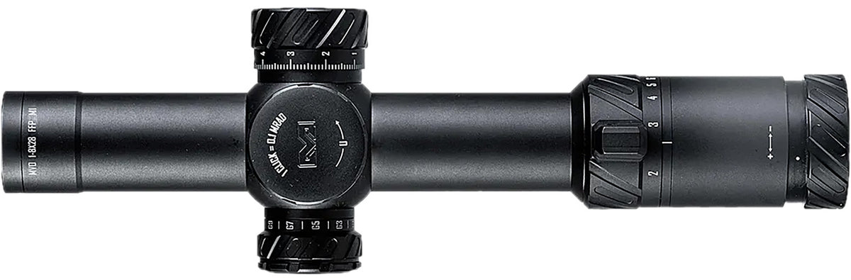 Meprolight MVO 1-8x28mm LPVO 34mm Tube Illuminated M1 MRAD Green/Red Reticle Matte Black Anodized