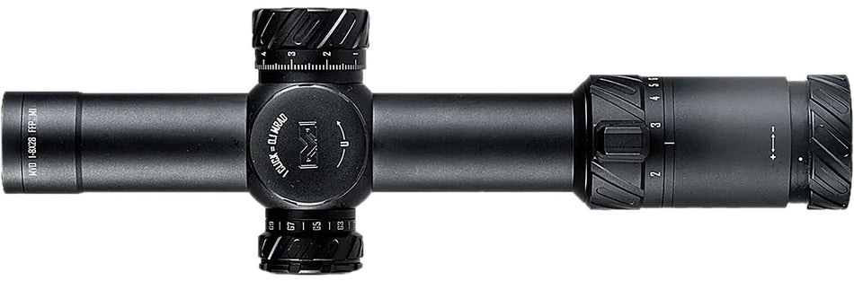 Meprolight MVO 1-8x28mm LPVO 34mm Tube Illuminated M1 MRAD Green/Red Reticle Matte Black Anodized