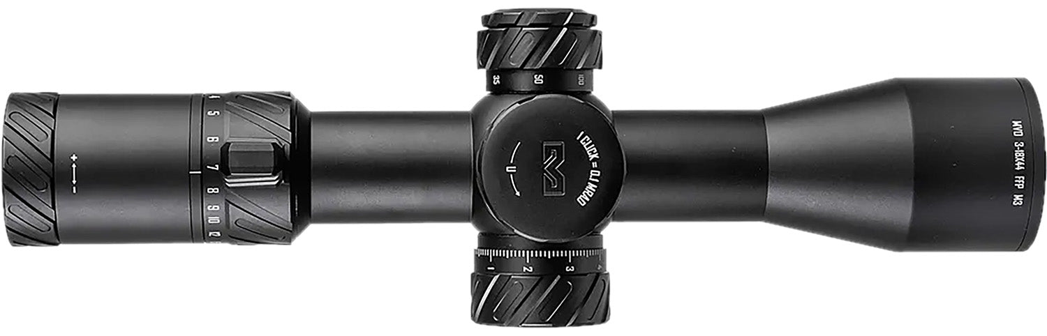 Meprolight MVO 3-18x44mm FFP 34mm Tube Illuminated M3 MRAD Green/Red Reticle Matte Black Anodized