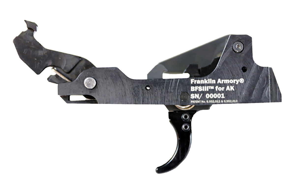 Franklin Armory 0350000BLK BFSIII Black Curved Trigger AK Platform 5.56/7.62mm