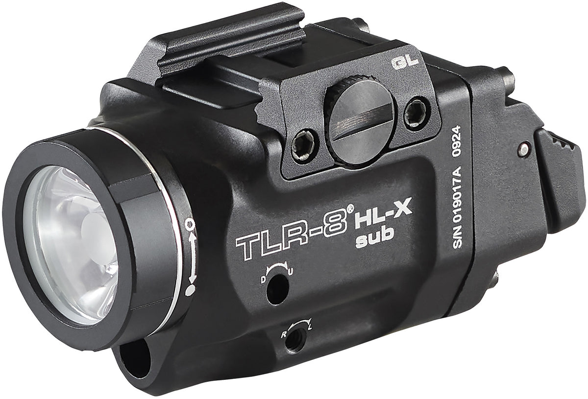 Streamlight TLR-8 69466 Black Aluminum Weapon Light for Glock 43x/48 - 1,000 Lumens, Red Laser
