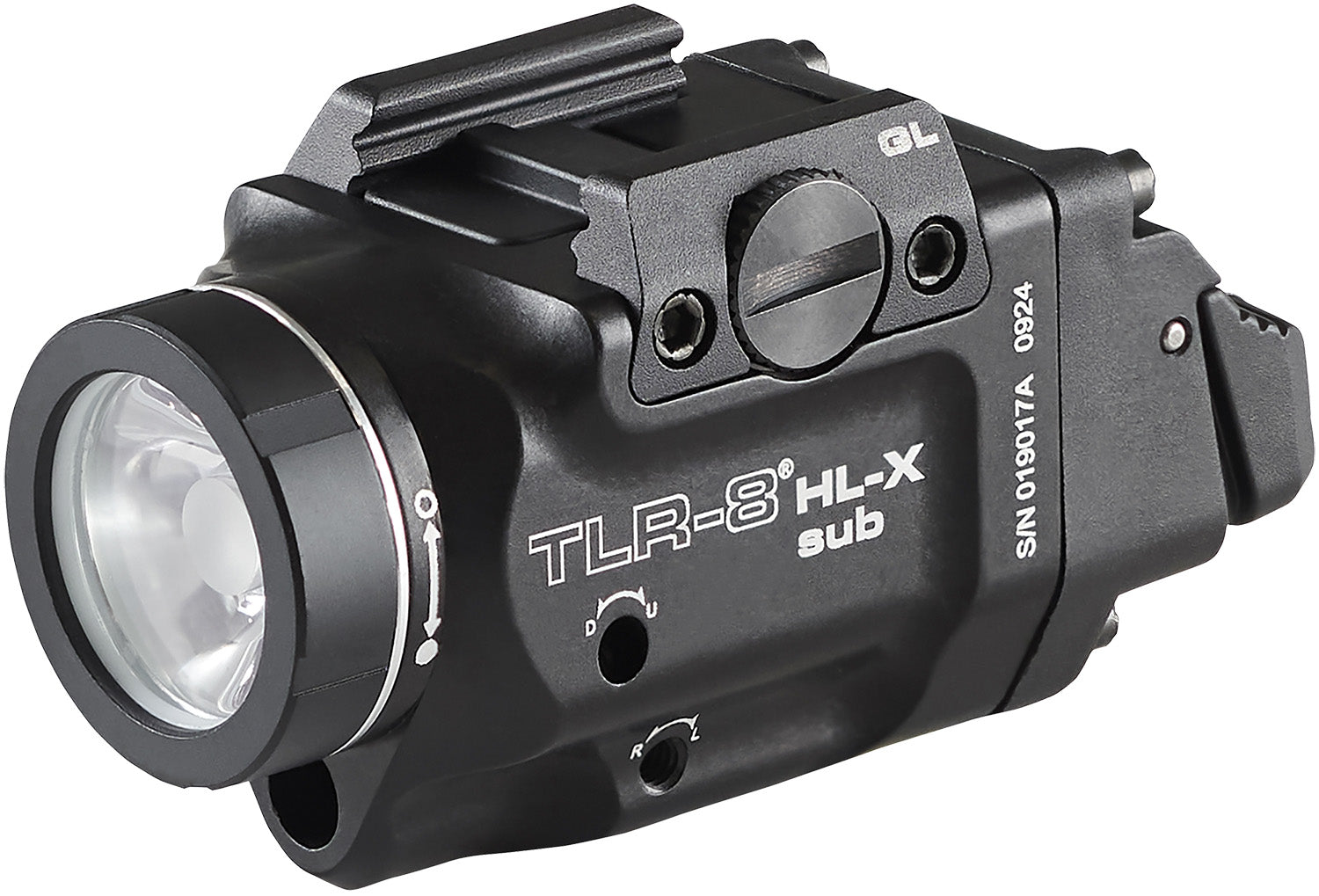 Streamlight TLR-8 69466 Black Aluminum Weapon Light for Glock 43x/48 - 1,000 Lumens, Red Laser