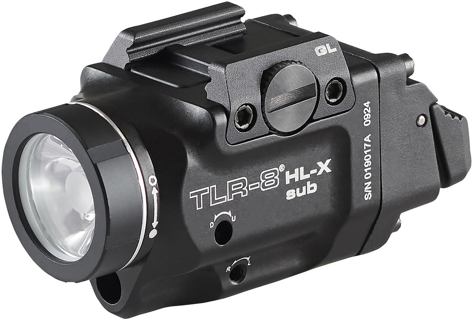 Streamlight TLR-8 69466 Black Aluminum Weapon Light for Glock 43x/48 - 1,000 Lumens, Red Laser