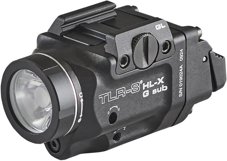 Streamlight TLR-8 69476 Black Aluminum Weapon Light for Glock 43x/48 - 1,000 Lumens, Green Laser