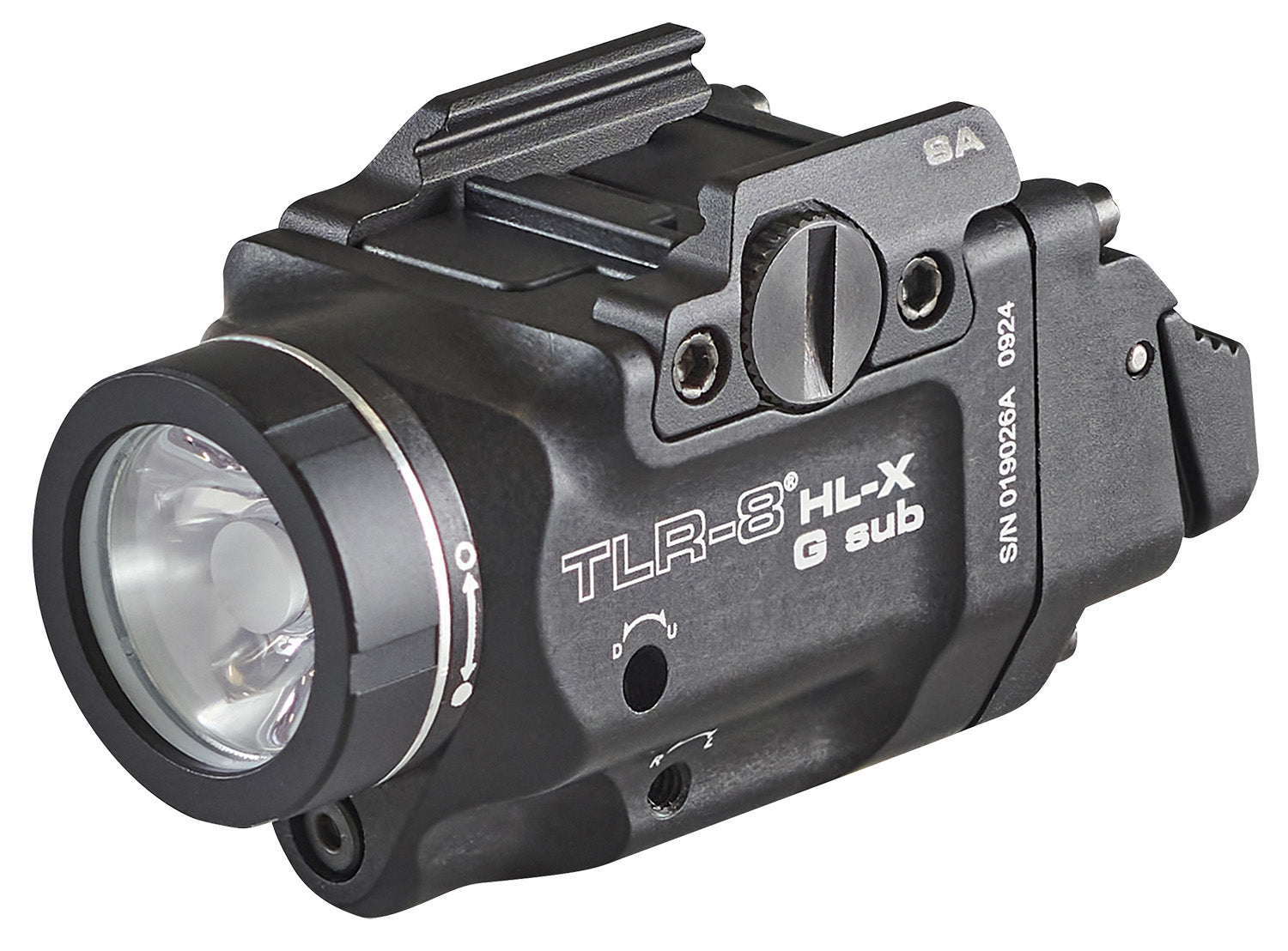 Streamlight TLR-8 69479 Black Aluminum Weapon Light for Springfield Hellcat - 500 Lumens, Green Laser