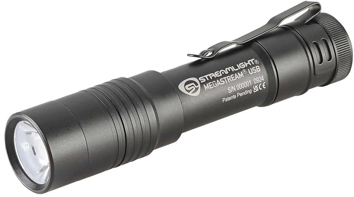 Streamlight MegaStream 66210 Black Aluminum 150/500/1800 Lumen White LED Rechargeable Flashlight