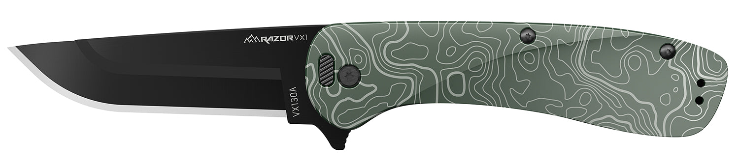 Outdoor Edge VX130CC Razor VX1 Folding Knife with 3-Inch Plain Blade
