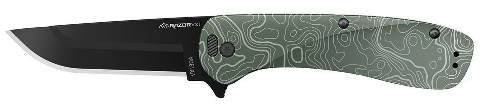 Outdoor Edge VX130CC Razor VX1 Folding Knife with 3-Inch Plain Blade