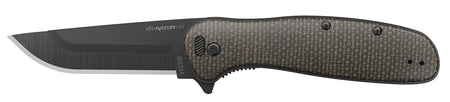 Outdoor Edge VX230DC Razor VX2 Folding 3" Plain Blade Knife – 420J2 SS, Brown/Burlap