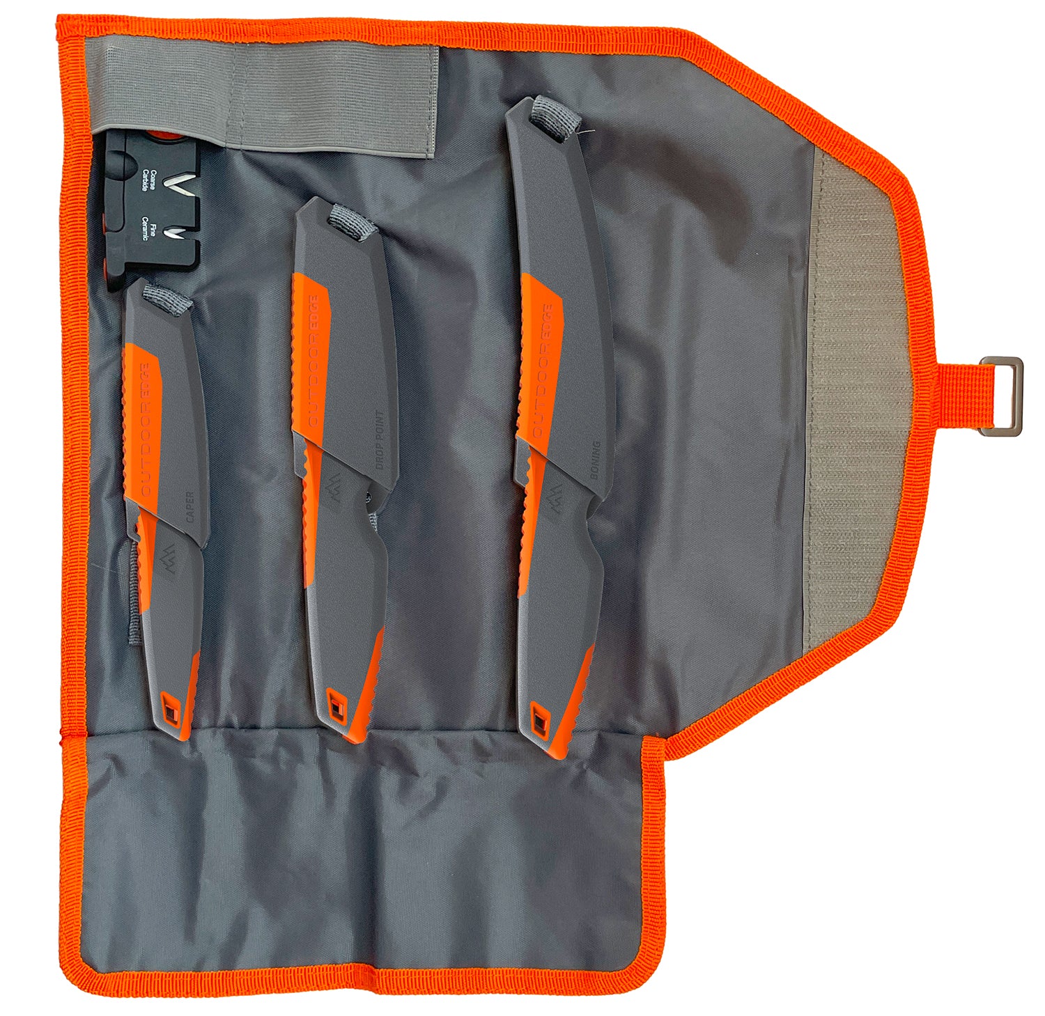 Outdoor Edge VNTX4C Vantex 4-Pc Hunting Knife Set – 3.50"/3"/5" Blades, 7Cr17MoV SS, GFN Handle