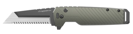 Outdoor Edge XDS430AC Razor XD4 3-Inch Folding Serrated 420J2 Stainless Blade, Green