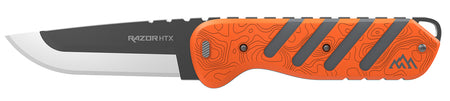 Outdoor Edge HTX35B6C Razor HTX 3.5-Inch Folding Plain 420J2 Stainless Blade, Orange/Gray