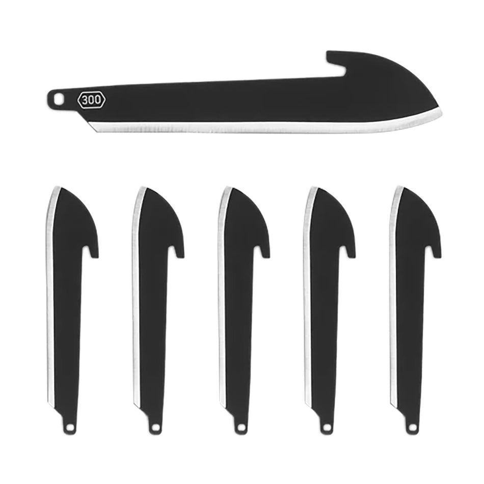 Outdoor Edge RRSF30K6C 3-Inch Sheepsfoot Plain Black Oxide 420J2 SS, 6 Blades