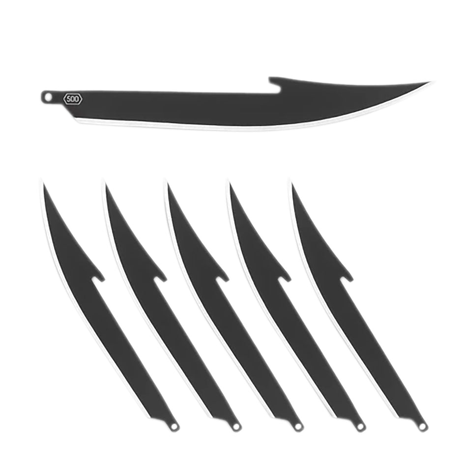 Outdoor Edge RR50K6C 5-Inch Boning Fillet Plain 420J2 Stainless Blade, 6 Blades