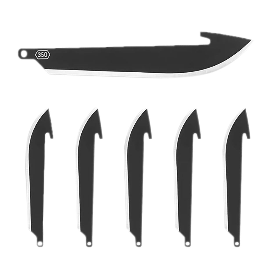 Outdoor Edge RR35K6C 3.50-Inch Drop Point Plain 420J2 Stainless Blade, 6 Blades