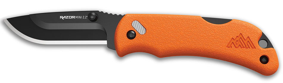 Outdoor Edge RazorMini Folding Knife 2.20" Plain 420J2 Stainless Blade Blaze Orange ABS Polymer Handle
