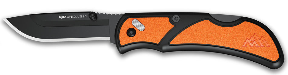 Outdoor Edge RazorLite EDC Folding Knife 2.50" Black Oxide 420J2 Stainless Blade Glass-Filled Nylon Handle