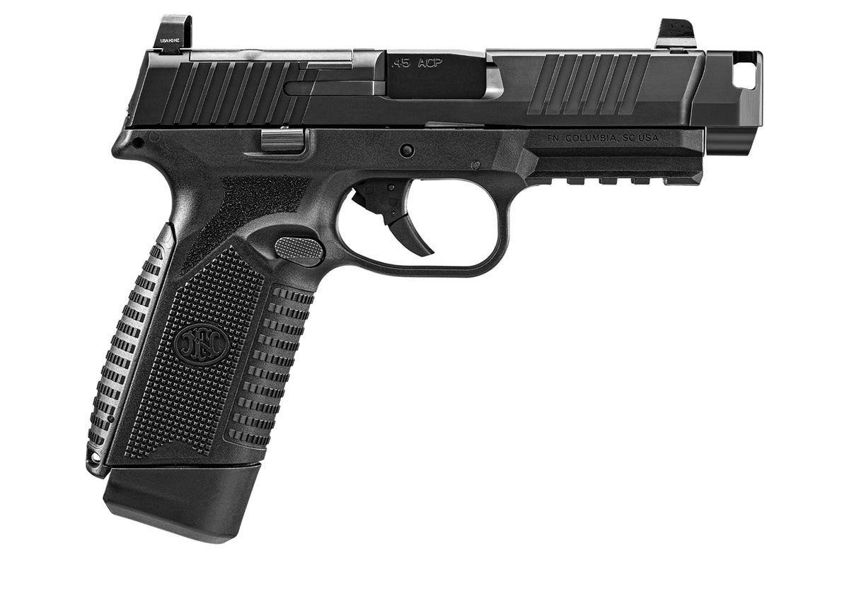FN 66-102137 545 MRD Compact .45 ACP Pistol, Black/Black, 2x10 Round Magazines