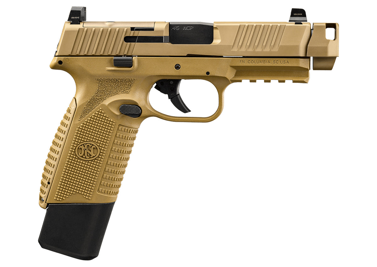 FN 66-102138 545 MRD Compact .45 ACP Pistol, FDE/FDE, 2x10 Round Magazines