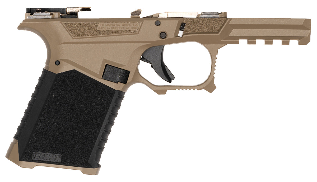 SCT Manufacturing 0226000100IA Full-Size Frame - Black/FDE, 9mm Luger Polymer