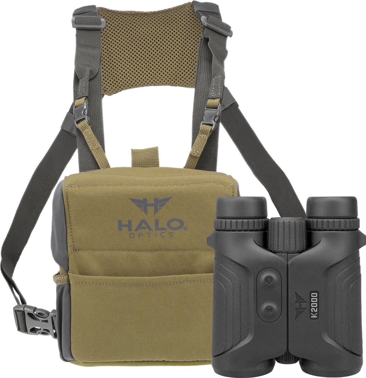Halo Optics K2000 HALLRFBIN2000 10x42 Laser Rangefinding Binocular 2000 Yards