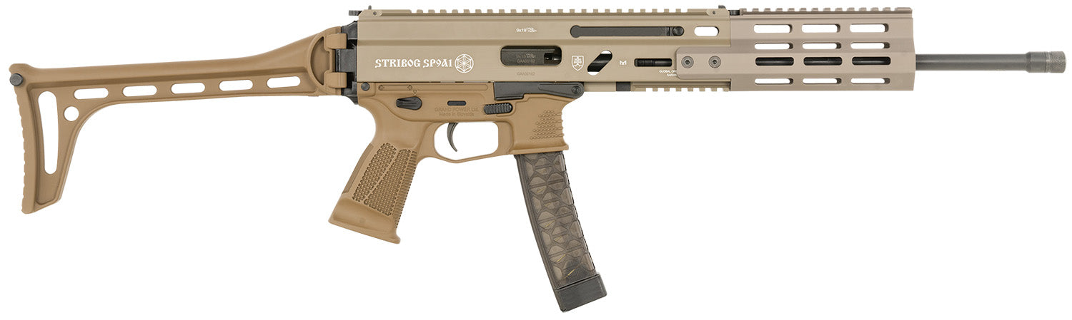 Grand Power Stribog SP9A1 9mm Luger Rifle, 30+1, 16" Flat Dark Earth