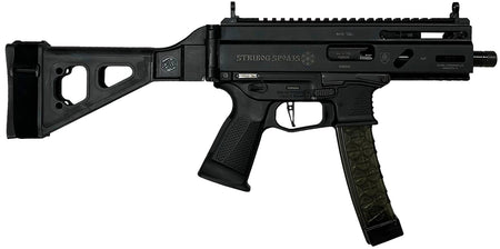 Grand Power Stribog SP9A35S 9mm Luger Pistol, 30+1, 8" Black, SB Tactical Brace